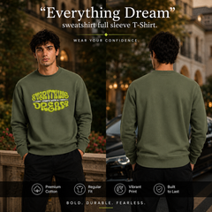 Men’s Graphic Print Round Neck Sweatshirt - 270 GSM