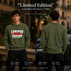 Men’s Graphic Print Round Neck Sweatshirt - 270 GSM