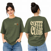 Women’s Oversized T-Shirt - Coffee Club (225 GSM heavyweight fabric)