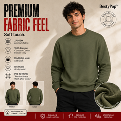Men’s Plain Round Neck Sweatshirt