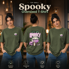 Women’s Oversized Graphic T-Shirt - Spooky (225 GSM heavyweight fabric)