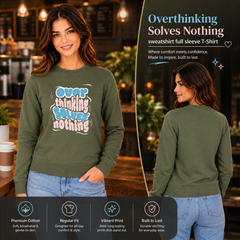 Women’s Graphic Print Round Neck Sweatshirt - 270 GSM
