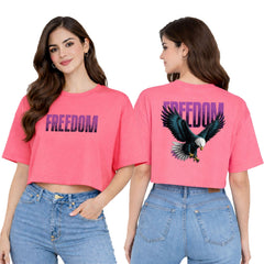Women’s Oversized Half Sleeve Crop Top - 220 GSM