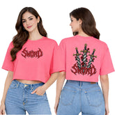 Women’s Oversized Half Sleeve Crop Top - 220 GSM