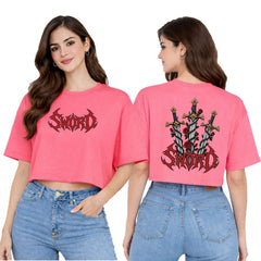 Women’s Oversized Half Sleeve Crop Top - 220 GSM