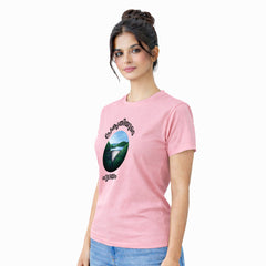 Women’s Graphic Print Round Neck T-Shirt-(170 GSM single jersey)