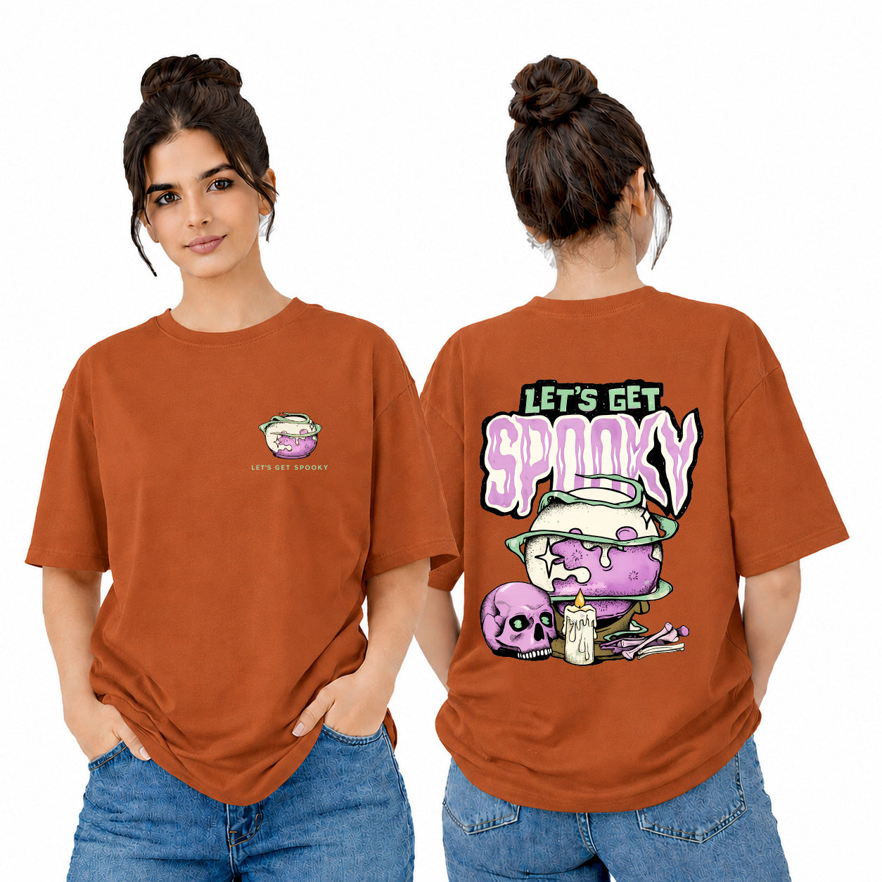 Women’s Oversized Graphic T-Shirt - Spooky (225 GSM heavyweight fabric)