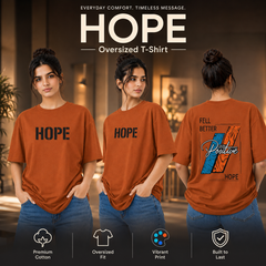 Women’s Oversized T-Shirt - Hope (225 GSM heavyweight fabric)
