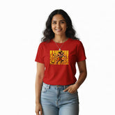 Women’s Graphic Print Round Neck T-Shirt- Hanuman(170 GSM single jersey)