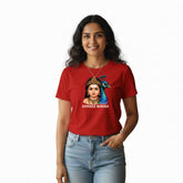 Women’s Graphic Print Round Neck T-Shirt- Murugan (170 GSM single jersey)