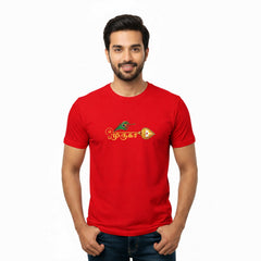 Men’s Graphic Print Round Neck T-Shirt- Murugan (170 GSM single jersey)