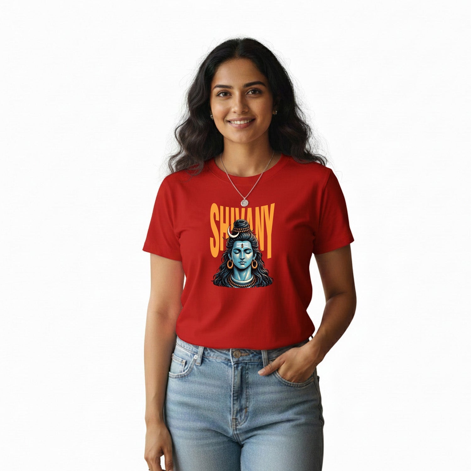 Women’s Graphic Print Round Neck T-Shirt - Shivan (170 GSM single jersey)