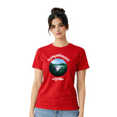 Women’s Graphic Print Round Neck T-Shirt-(170 GSM single jersey)