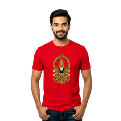 Men’s Graphic Print Round Neck T-Shirt-Tirupathi Balaji (170 GSM single jersey)