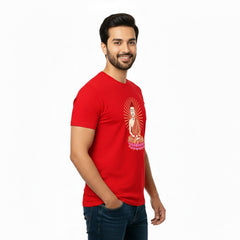 Men’s Graphic Print Round Neck T-Shirt- Buddha (170 GSM single jersey)