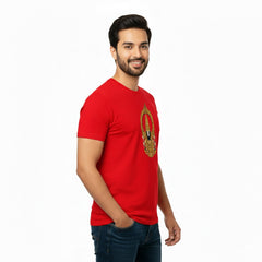 Men’s Graphic Print Round Neck T-Shirt-Tirupathi Balaji (170 GSM single jersey)
