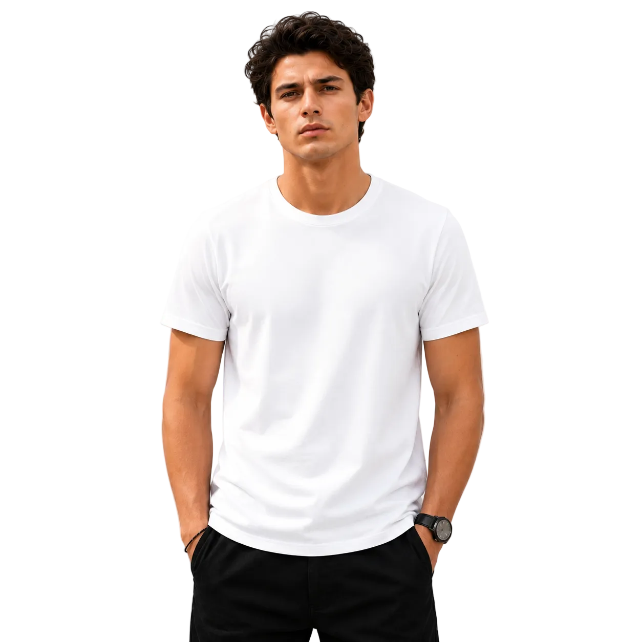Men’s Plain Round Neck T-Shirt - 190 GSM Single Jersey