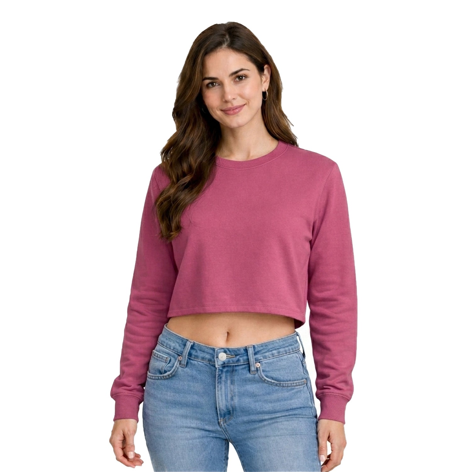 Women’s Plain Oversized Full Sleeve Crop Top