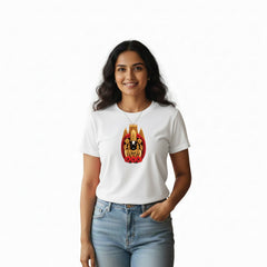 Women’s Graphic Print Round Neck T-Shirt-Thirupathi Balaji (170 GSM single jersey)