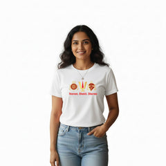 Women’s Graphic Print Round Neck T-Shirt-Thirupathi Balaji (170 GSM single jersey)