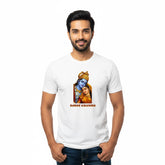 Men’s Graphic Print Round Neck T-Shirt- Krishna (170 GSM single jersey)