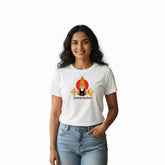 Women’s Graphic Print Round Neck T-Shirt-Thirupathi Balaji (170 GSM single jersey)