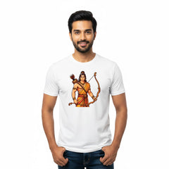Men’s Graphic Print Round Neck T-Shirt- Jai Shree Ram (170 GSM single jersey)