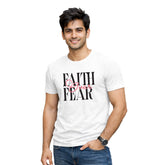 Men’s Graphic Print Round Neck T-Shirt-Jesus(170 GSM single jersey)