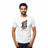 Men’s Graphic Print Round Neck T-Shirt- Krishna (170 GSM single jersey)