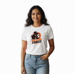 Women’s Graphic Print Round Neck T-Shirt- Hanuman(170 GSM single jersey)