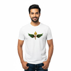 Men’s Graphic Print Round Neck T-Shirt- Murugan (170 GSM single jersey)