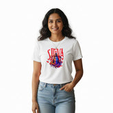 Women’s Graphic Print Round Neck T-Shirt - Shivan (170 GSM single jersey)