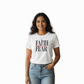 Women’s Graphic Print Round Neck T-Shirt-Jesus(170 GSM single jersey)