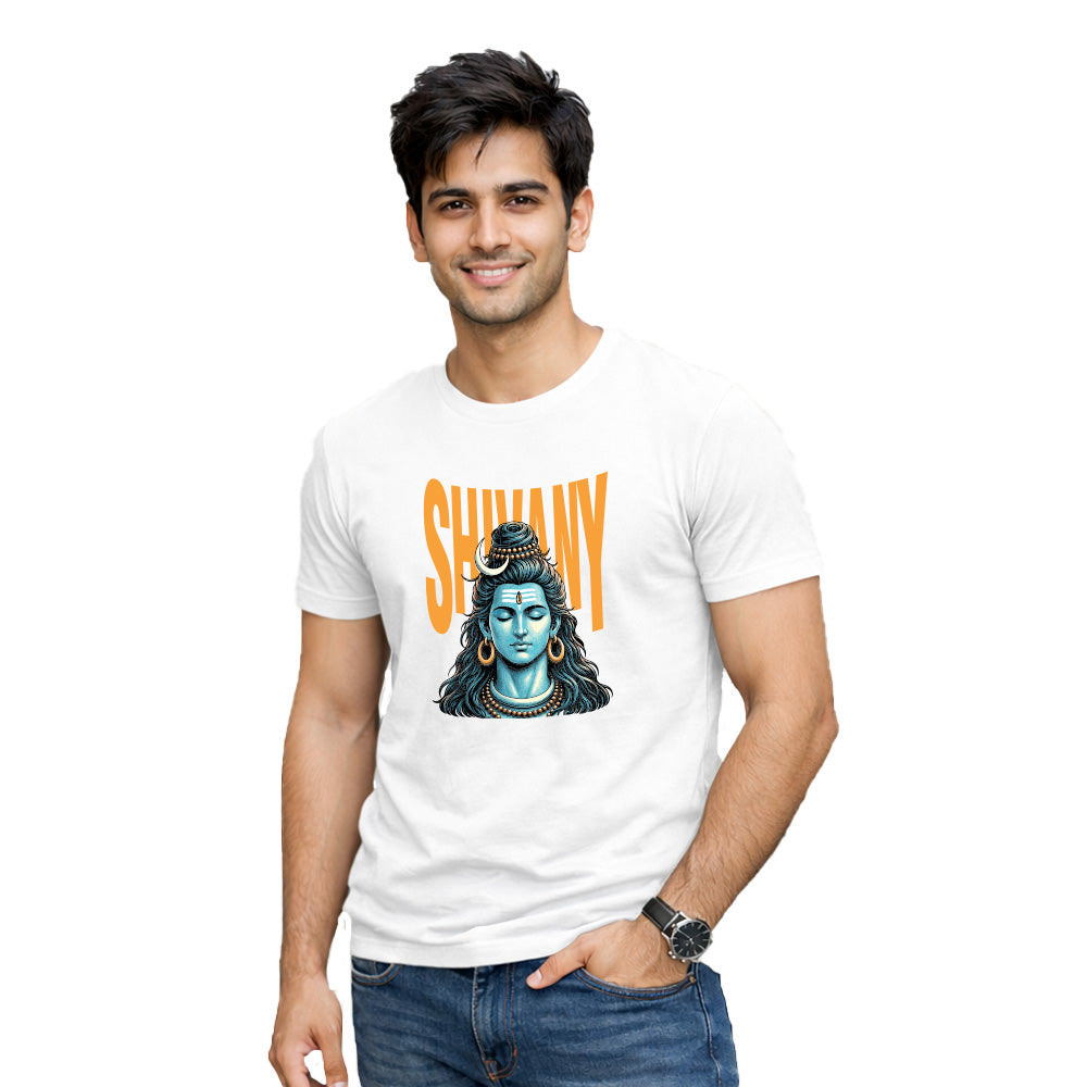 Men’s Graphic Print Round Neck T-Shirt- Shivan (170 GSM single jersey)