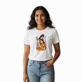 Women’s Graphic Print Round Neck T-Shirt- Jai Shree Ram (170 GSM single jersey)