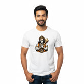 Men’s Graphic Print Round Neck T-Shirt- Hanuman (170 GSM single jersey)