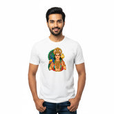 Men’s Graphic Print Round Neck T-Shirt- Murugan (170 GSM single jersey)