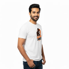 Men’s Graphic Print Round Neck T-Shirt- Hanuman (170 GSM single jersey)