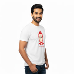 Men’s Graphic Print Round Neck T-Shirt- Buddha (170 GSM single jersey)
