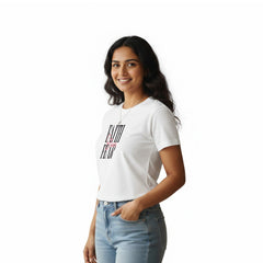 Women’s Graphic Print Round Neck T-Shirt-Jesus(170 GSM single jersey)