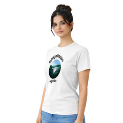 Women’s Graphic Print Round Neck T-Shirt-(170 GSM single jersey)