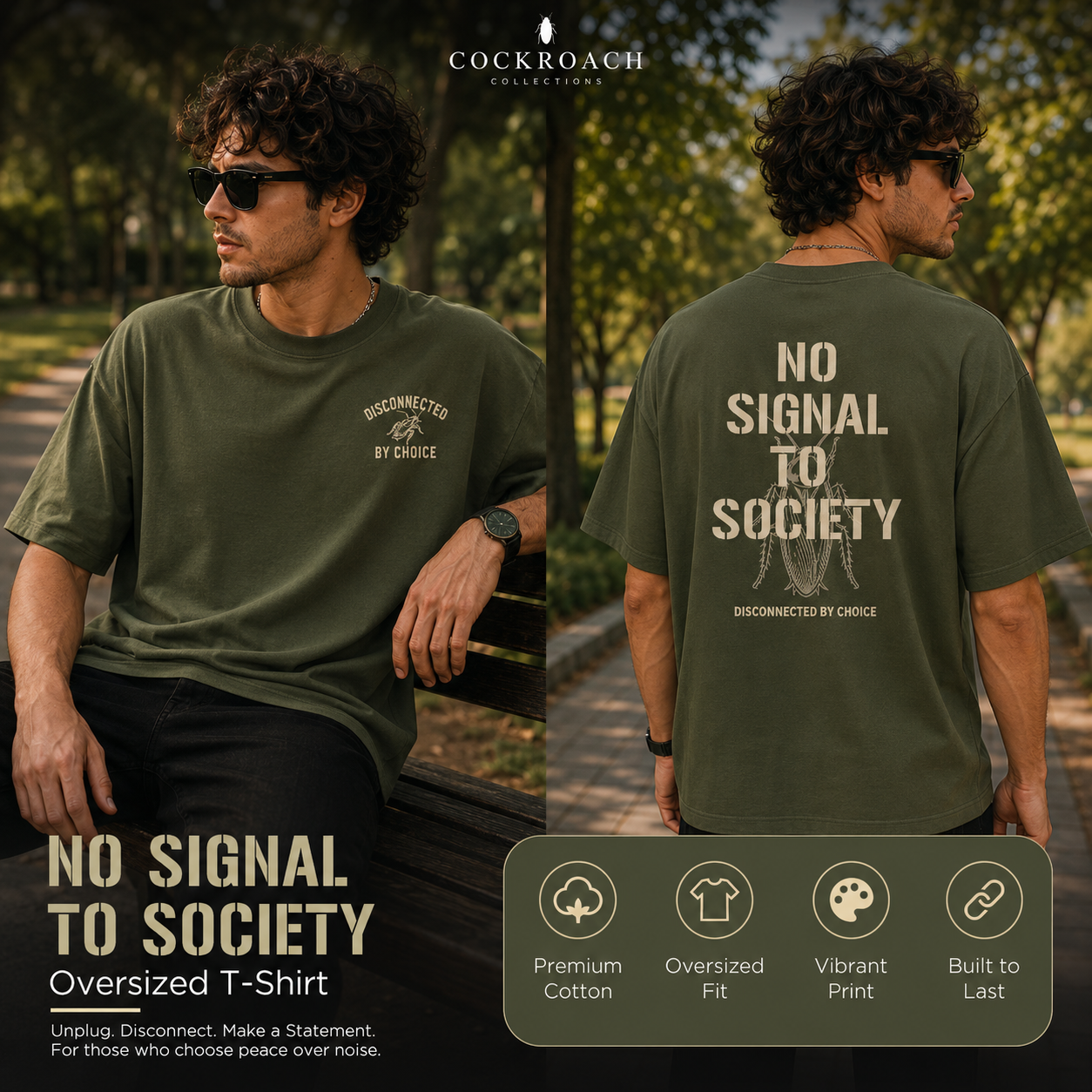 Men’s Oversized T-Shirt - Disconnected By Choice