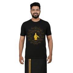 Men’s Graphic Print Round Neck T-Shirt- Ayyappan (170 GSM single jersey)