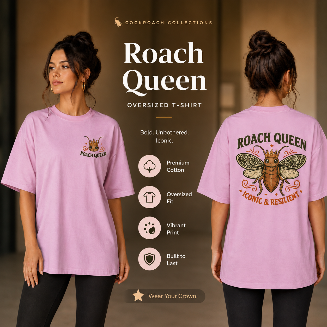 Women’s Oversized T-Shirt - RoachQueen