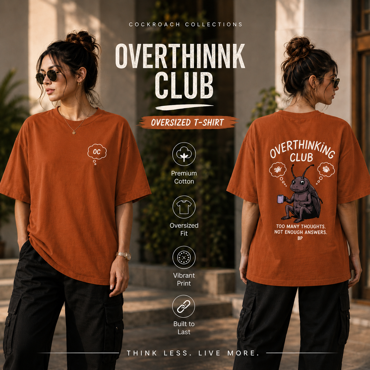 Women’s Oversized T-Shirt - Overthinking Club