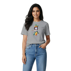 Women’s Graphic Print Round Neck T-Shirt- Krishna (170 GSM single jersey)