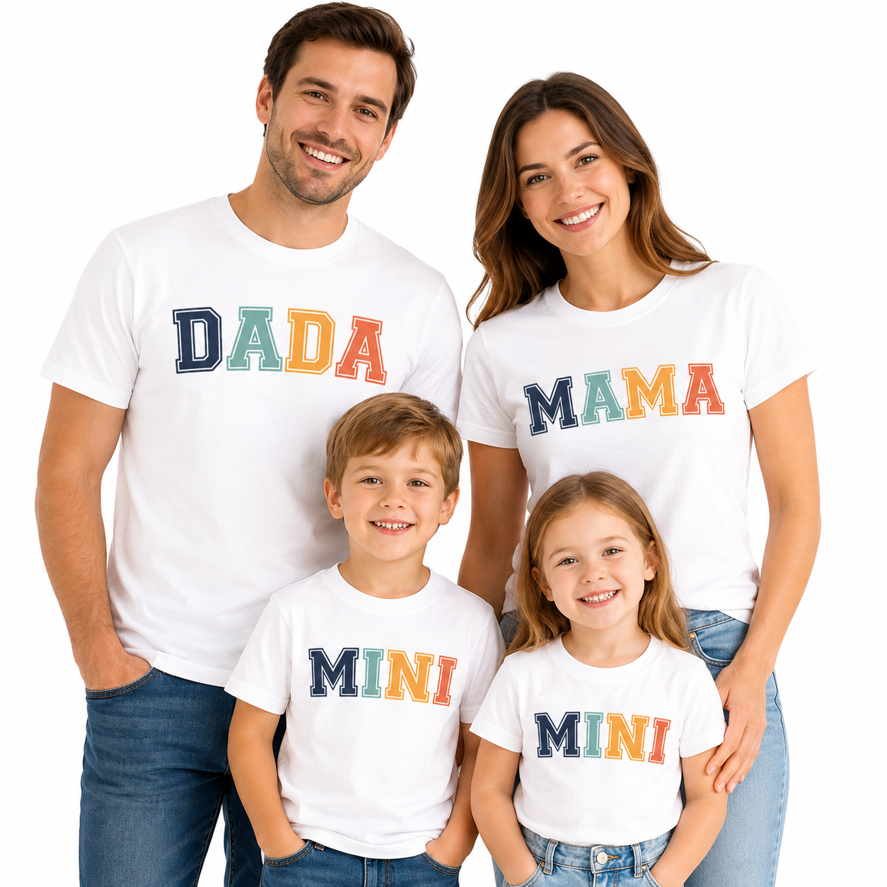 Family Matching Round Neck T-Shirt for Mom – Mama- (170 GSM) single jersey
