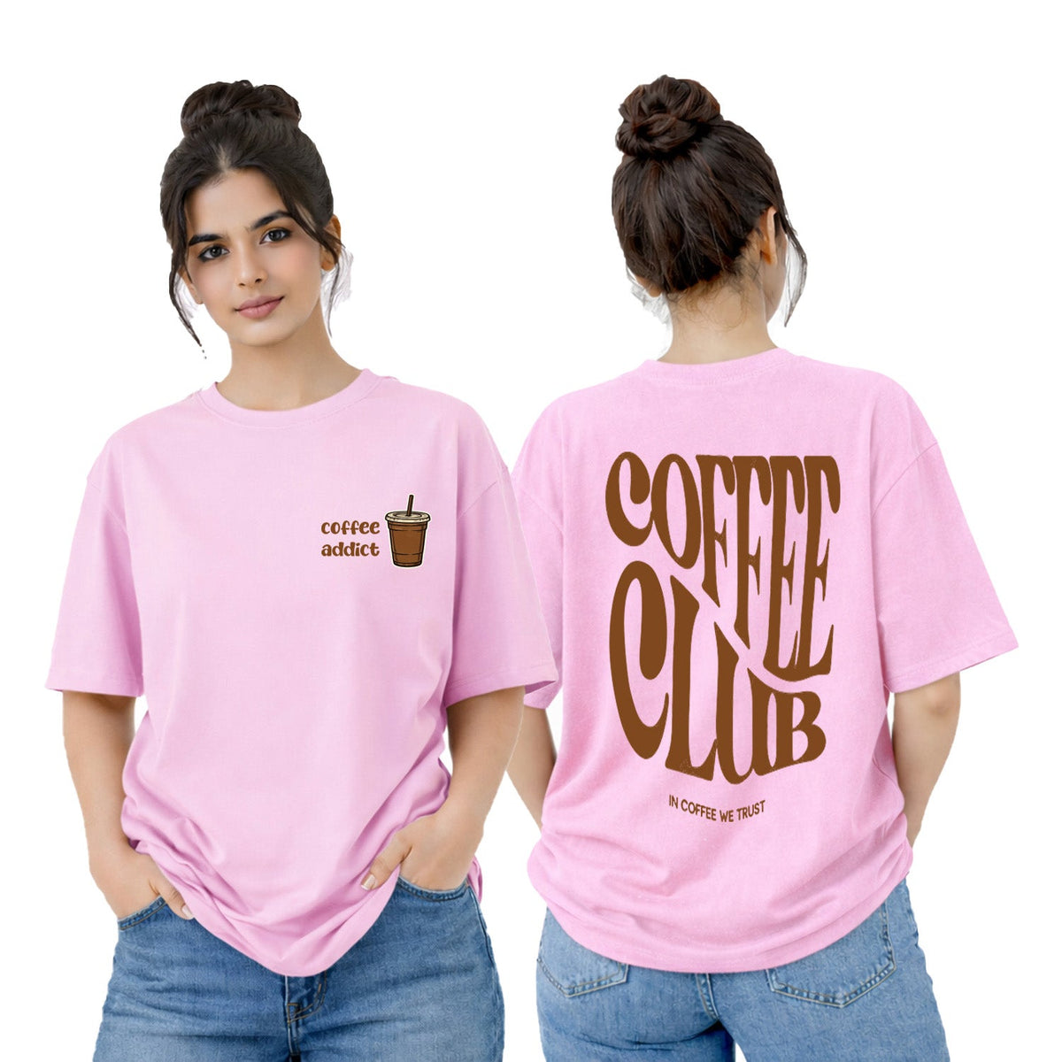 Women’s Oversized T-Shirt - Coffee Club (225 GSM heavyweight fabric)