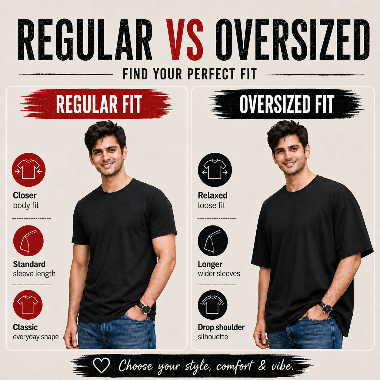 Men’s Oversized T-Shirt - Hopeful Heart (225 GSM heavyweight fabric)