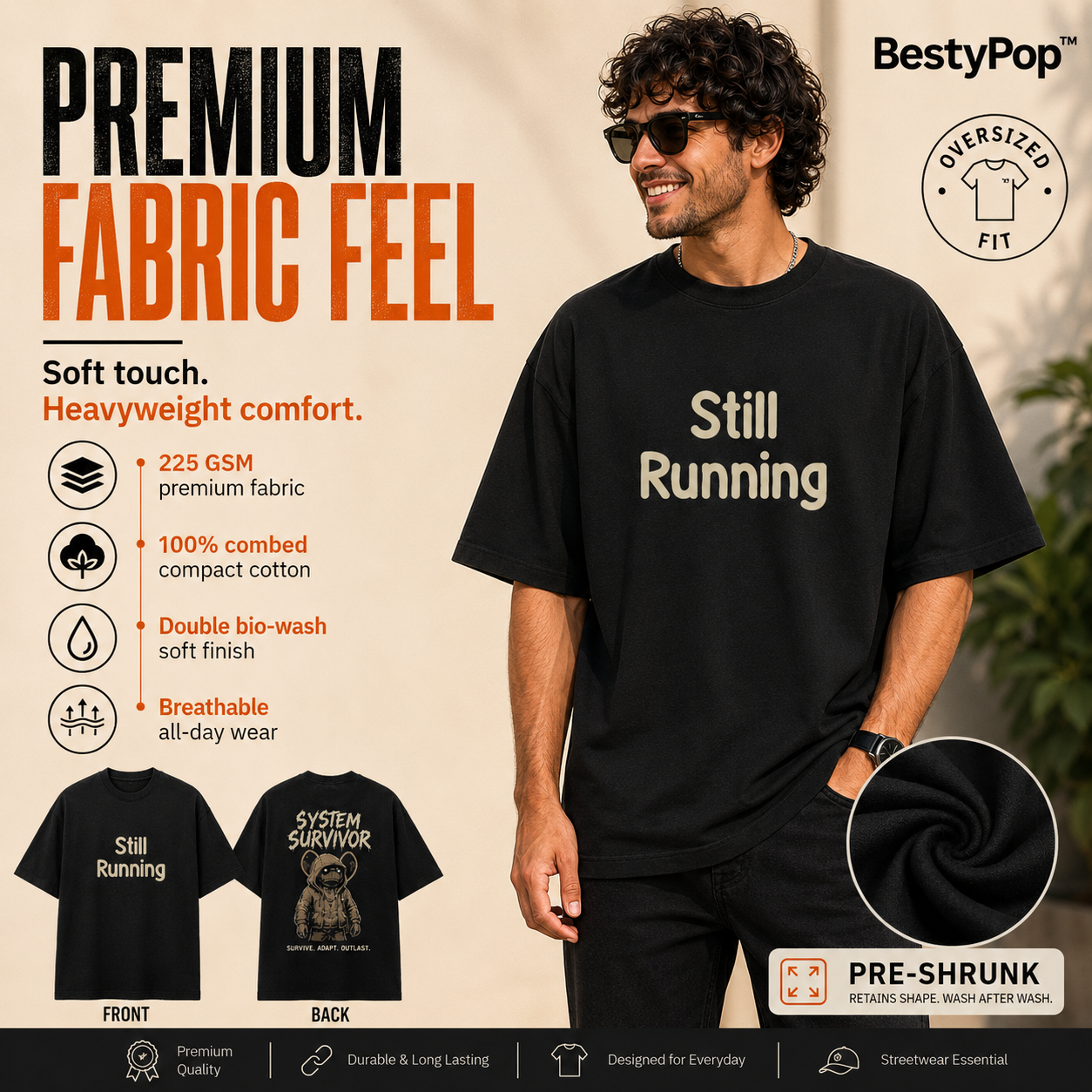Men’s Oversized T-Shirt - System Survival